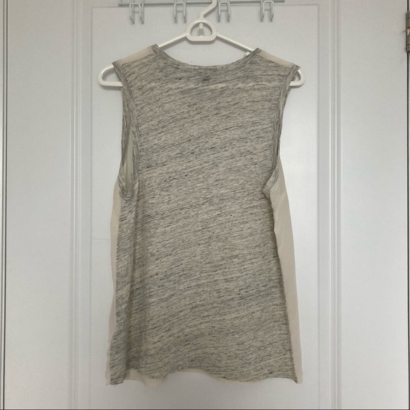 J. Crew Silk & Linen White and Gray Sleeveless Top - Picture 3 of 5